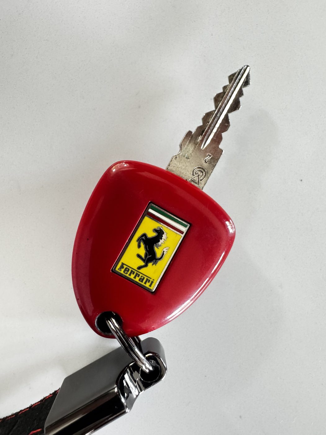 Ferrari key fob and key, the moment of taking ownership